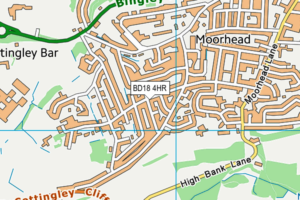 BD18 4HR map - OS VectorMap District (Ordnance Survey)