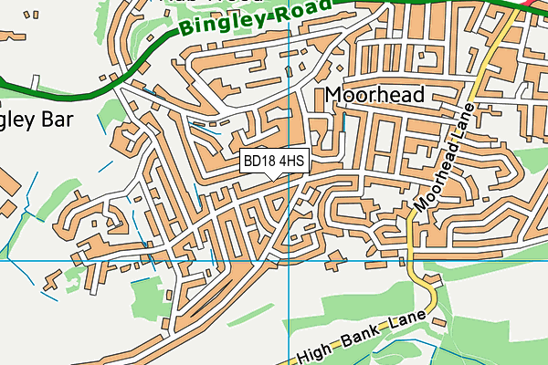 BD18 4HS map - OS VectorMap District (Ordnance Survey)