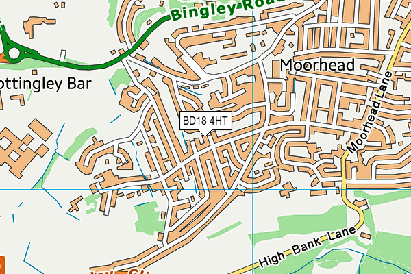 BD18 4HT map - OS VectorMap District (Ordnance Survey)