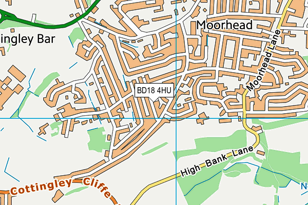 BD18 4HU map - OS VectorMap District (Ordnance Survey)