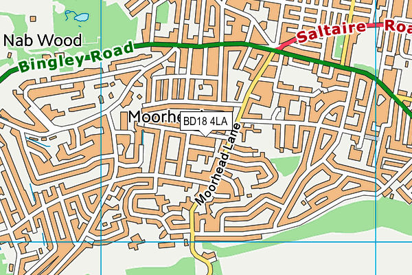 BD18 4LA map - OS VectorMap District (Ordnance Survey)