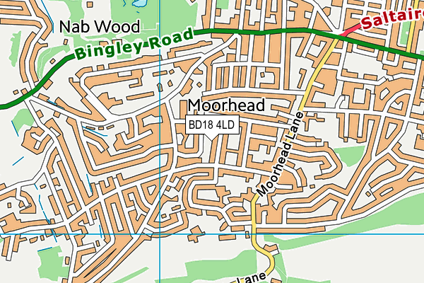 BD18 4LD map - OS VectorMap District (Ordnance Survey)