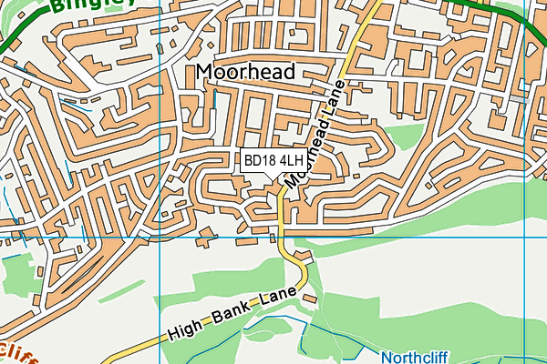 BD18 4LH map - OS VectorMap District (Ordnance Survey)