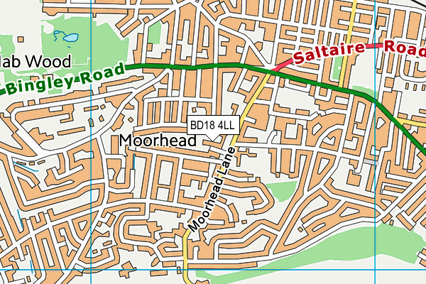 BD18 4LL map - OS VectorMap District (Ordnance Survey)