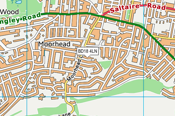 BD18 4LN map - OS VectorMap District (Ordnance Survey)