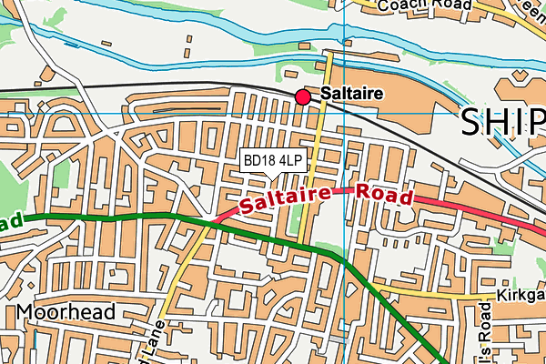 BD18 4LP map - OS VectorMap District (Ordnance Survey)