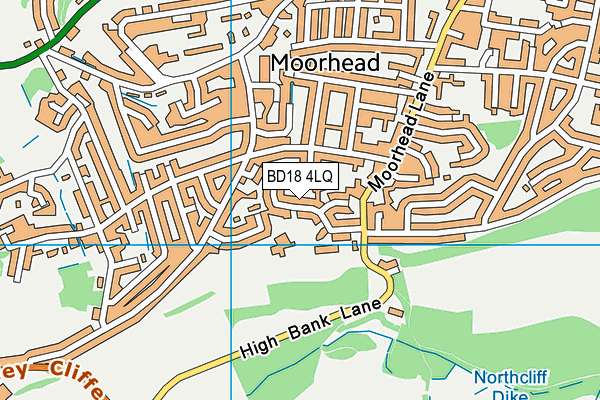 BD18 4LQ map - OS VectorMap District (Ordnance Survey)