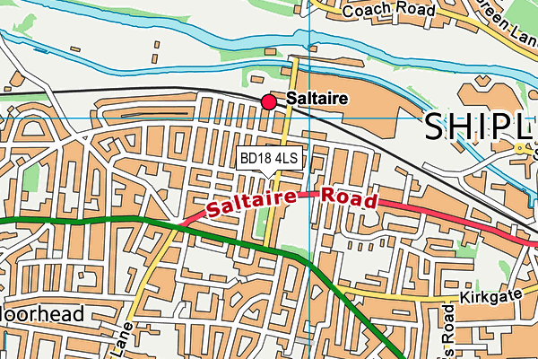 BD18 4LS map - OS VectorMap District (Ordnance Survey)