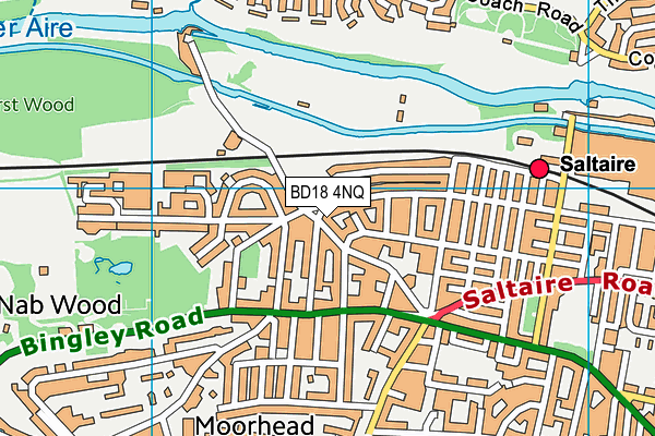 Hirst Lane Playing Fields map (BD18 4NQ) - OS VectorMap District (Ordnance Survey)
