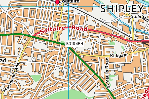 BD18 4RH map - OS VectorMap District (Ordnance Survey)