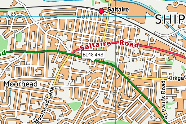 BD18 4RS map - OS VectorMap District (Ordnance Survey)