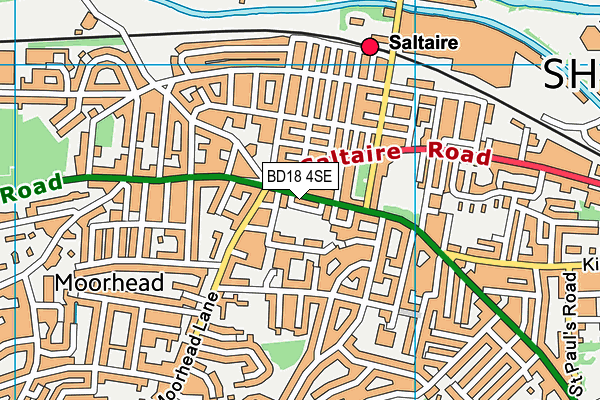 BD18 4SE map - OS VectorMap District (Ordnance Survey)