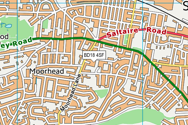 BD18 4SF map - OS VectorMap District (Ordnance Survey)