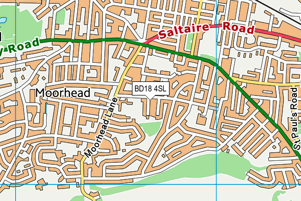 BD18 4SL map - OS VectorMap District (Ordnance Survey)