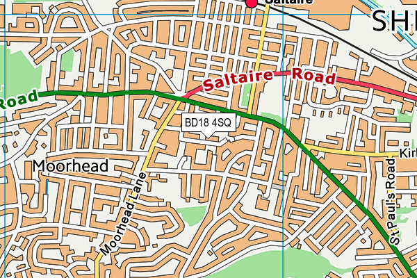 BD18 4SQ map - OS VectorMap District (Ordnance Survey)