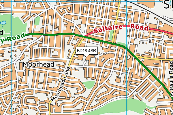 BD18 4SR map - OS VectorMap District (Ordnance Survey)