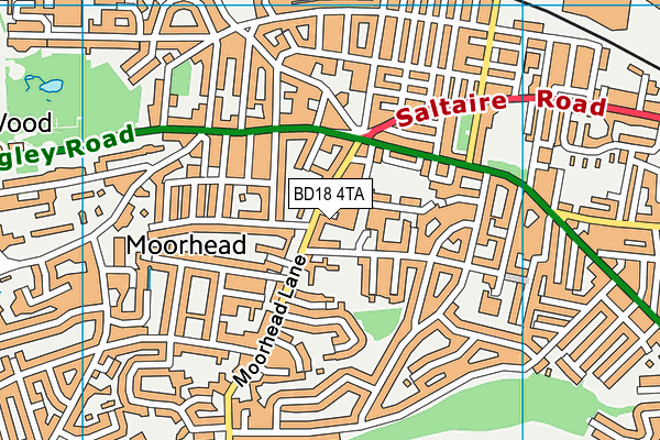 BD18 4TA map - OS VectorMap District (Ordnance Survey)