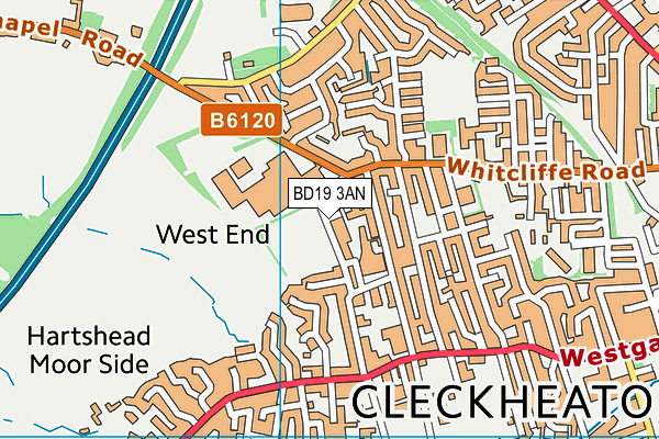 West End Park map (BD19 3AN) - OS VectorMap District (Ordnance Survey)