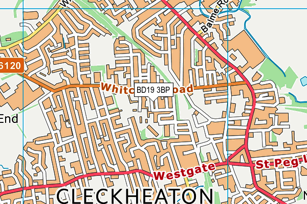 BD19 3BP map - OS VectorMap District (Ordnance Survey)