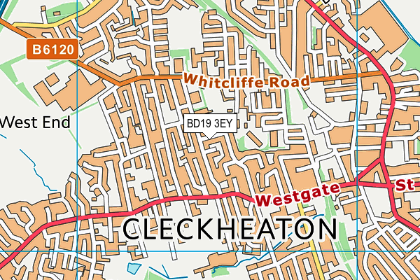 BD19 3EY map - OS VectorMap District (Ordnance Survey)