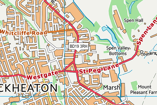 BD19 3RH map - OS VectorMap District (Ordnance Survey)