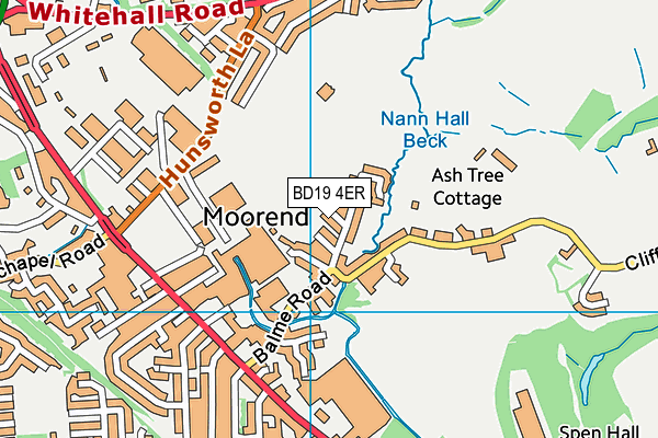 BD19 4ER map - OS VectorMap District (Ordnance Survey)