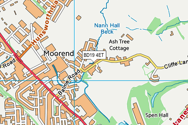 BD19 4ET map - OS VectorMap District (Ordnance Survey)