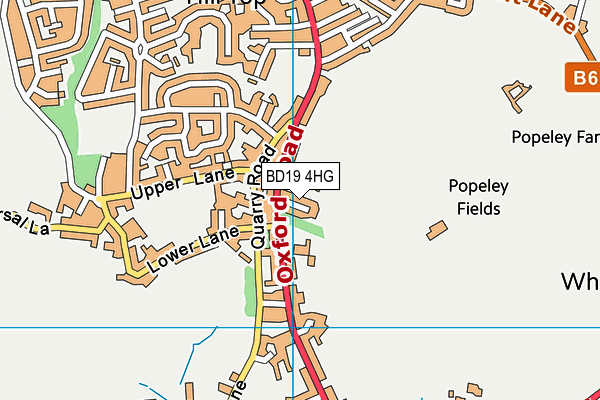 BD19 4HG map - OS VectorMap District (Ordnance Survey)