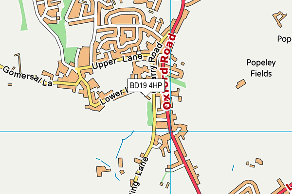 BD19 4HP map - OS VectorMap District (Ordnance Survey)