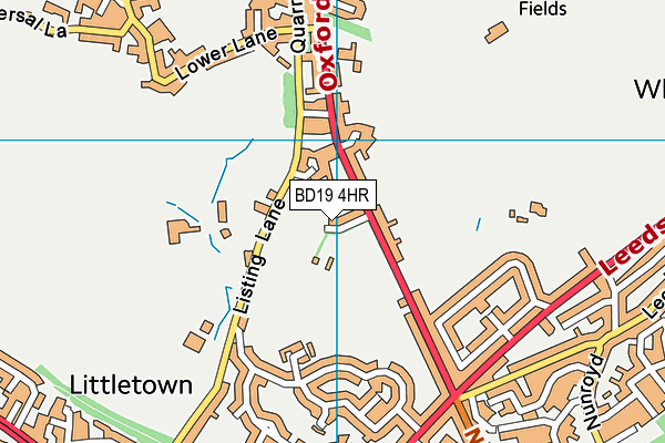 BD19 4HR map - OS VectorMap District (Ordnance Survey)