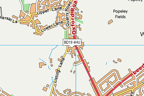 BD19 4HU map - OS VectorMap District (Ordnance Survey)