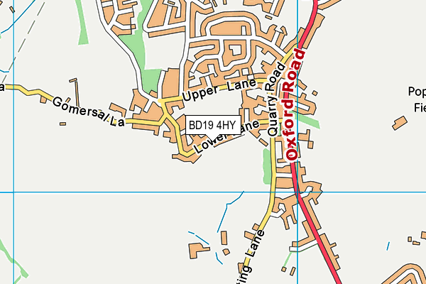 BD19 4HY map - OS VectorMap District (Ordnance Survey)