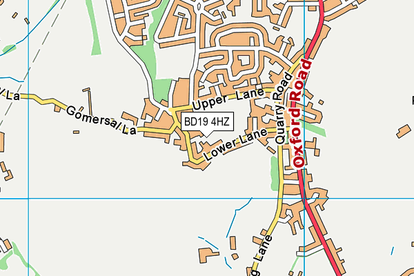 BD19 4HZ map - OS VectorMap District (Ordnance Survey)