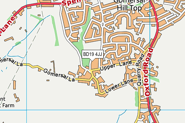 BD19 4JJ map - OS VectorMap District (Ordnance Survey)