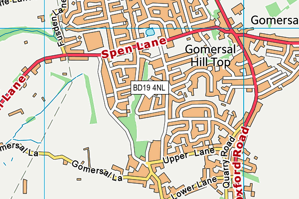 BD19 4NL map - OS VectorMap District (Ordnance Survey)