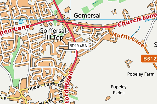 Map of OXFORD GROCERS LTD at district scale
