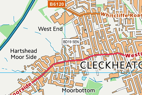 BD19 5EN map - OS VectorMap District (Ordnance Survey)