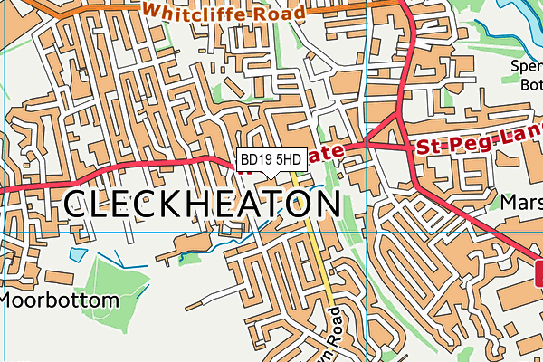 BD19 5HD map - OS VectorMap District (Ordnance Survey)