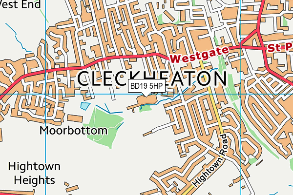 BD19 5HP map - OS VectorMap District (Ordnance Survey)