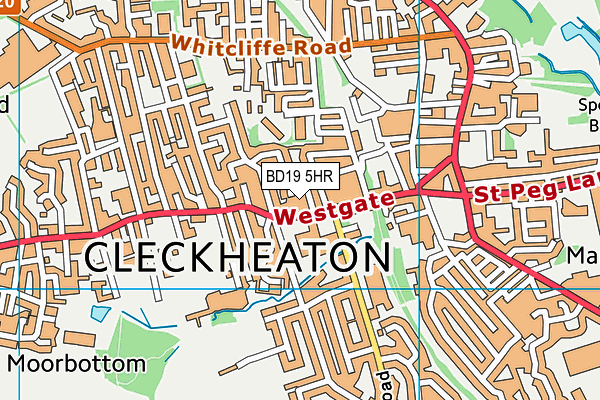 BD19 5HR map - OS VectorMap District (Ordnance Survey)