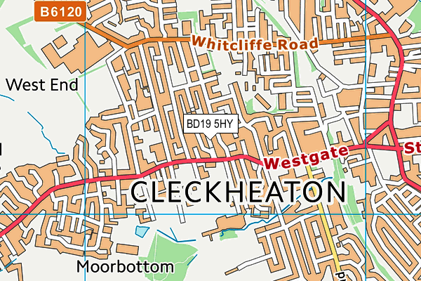 BD19 5HY map - OS VectorMap District (Ordnance Survey)