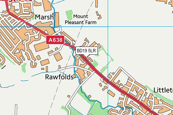 BD19 5LR map - OS VectorMap District (Ordnance Survey)