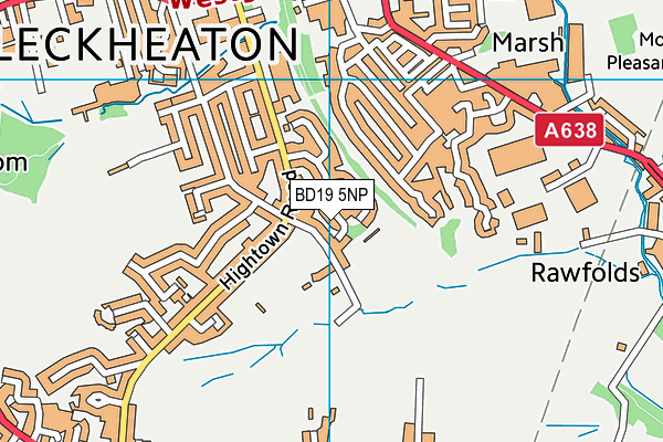 BD19 5NP map - OS VectorMap District (Ordnance Survey)