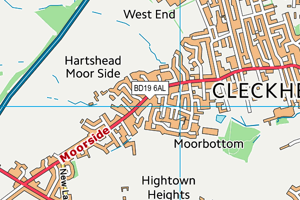 BD19 6AL map - OS VectorMap District (Ordnance Survey)