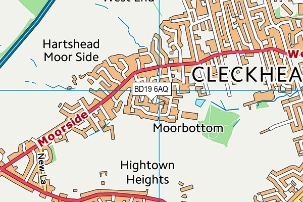 BD19 6AQ map - OS VectorMap District (Ordnance Survey)