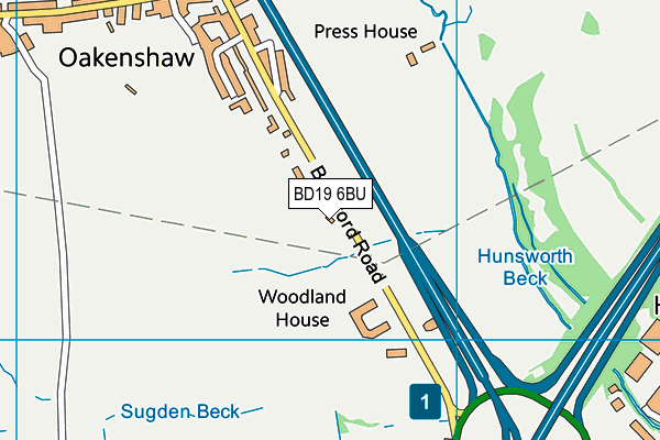 Cleckheaton And District Golf Club map (BD19 6BU) - OS VectorMap District (Ordnance Survey)