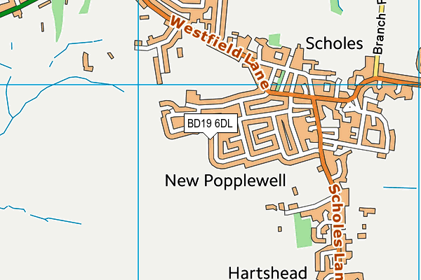 BD19 6DL map - OS VectorMap District (Ordnance Survey)