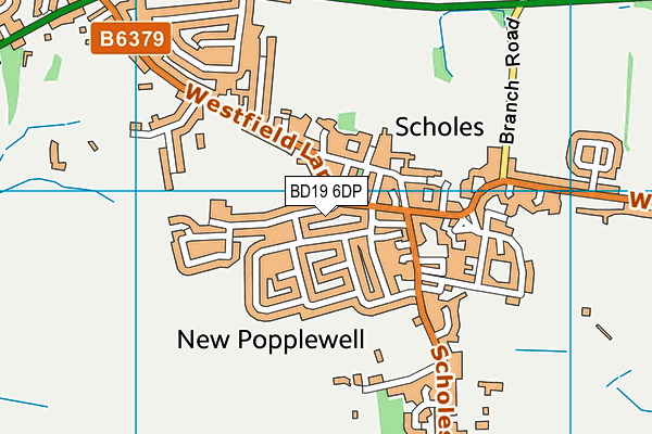 BD19 6DP map - OS VectorMap District (Ordnance Survey)