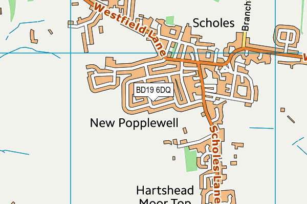 BD19 6DQ map - OS VectorMap District (Ordnance Survey)