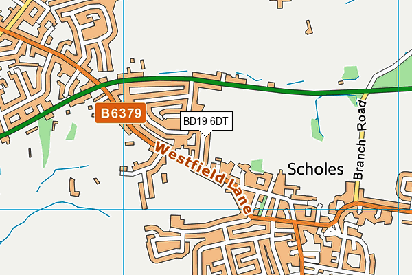 BD19 6DT map - OS VectorMap District (Ordnance Survey)